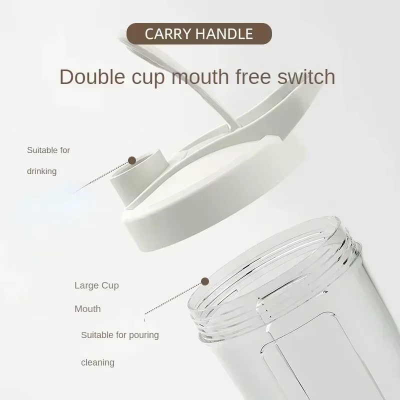 Portable Electric Protein Shaker - USB Rechargeable Blender Bottle