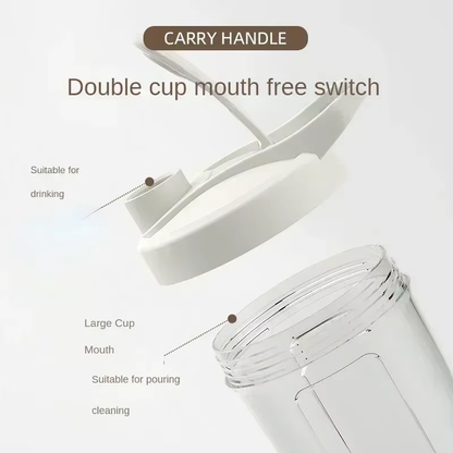 Portable Electric Protein Shaker - USB Rechargeable Blender Bottle